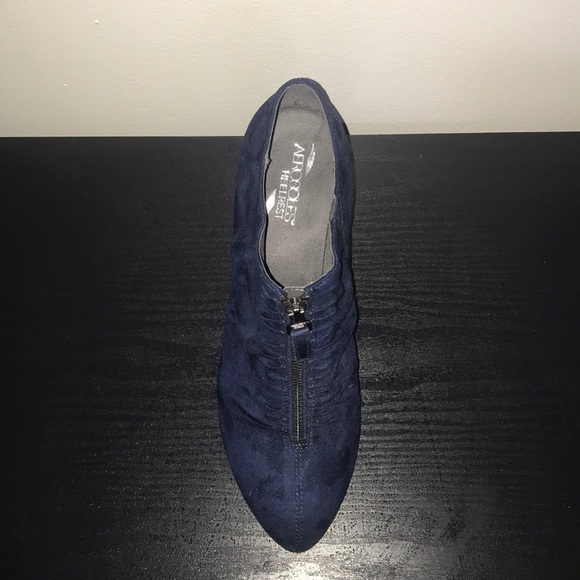 Aerosole Vintage Heeled Booties Deep Blue - Picture 4 of 5